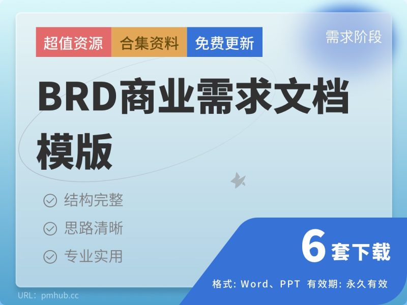 BRD商业需求文档模版6套下载（免费下载）