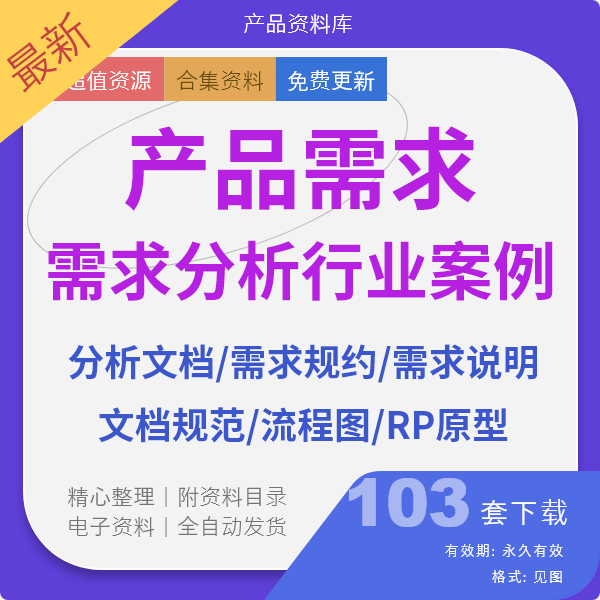 103套《产品需求文档及多领域原型案例》资料下载缩略图