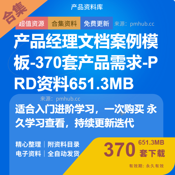 产品经理文档案例模板-370套产品需求-PRD资料651.3MB